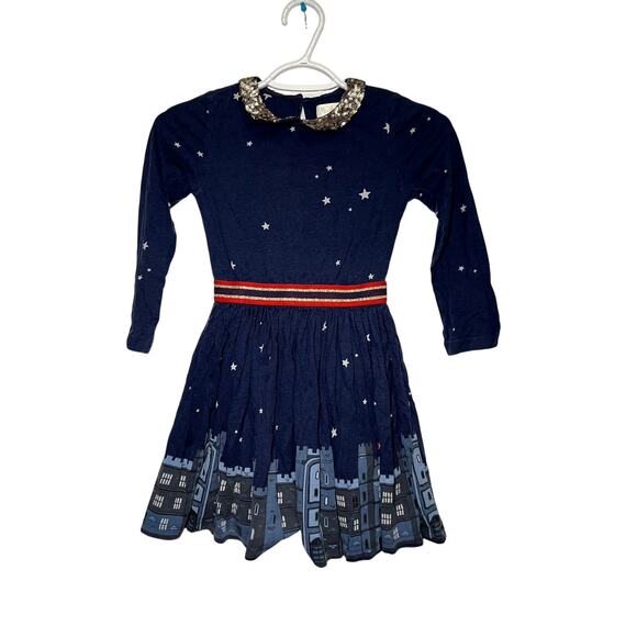 Mini Boden Other - Mini Boden Roald Dahl BFG london skyline dress girls 6-7 years royal starry